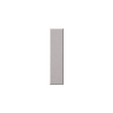 A single rectangular metallic silver pad or shield with a brushed metal texture, centered on a solid white background.