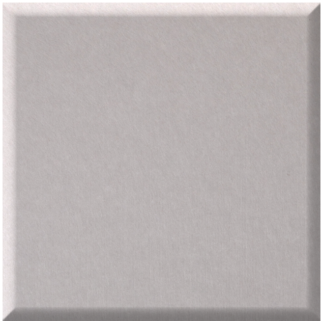 Light gray square tile with beveled edges and matte finish.