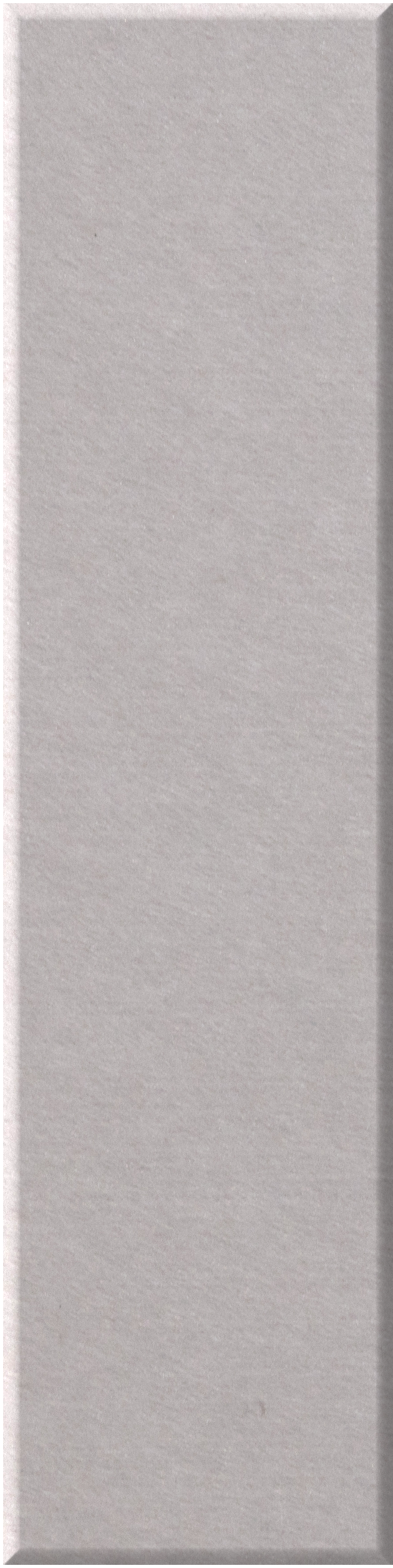 Light gray vertical shiplap tile with textured surface and beveled edges.