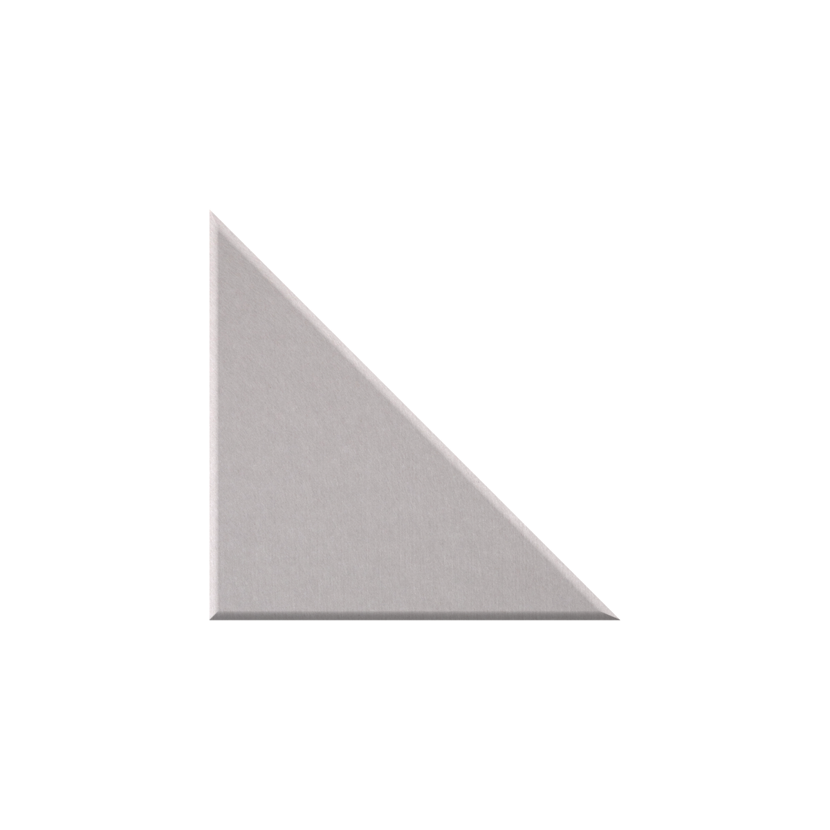 A single light gray triangular wedge or tile sample shown on a plain white background.