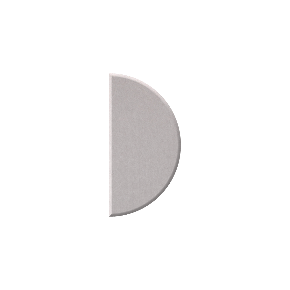 A minimalist, modern semi-circular wall art piece or decorative panel in a textured light gray finish, shown against a solid white background.
