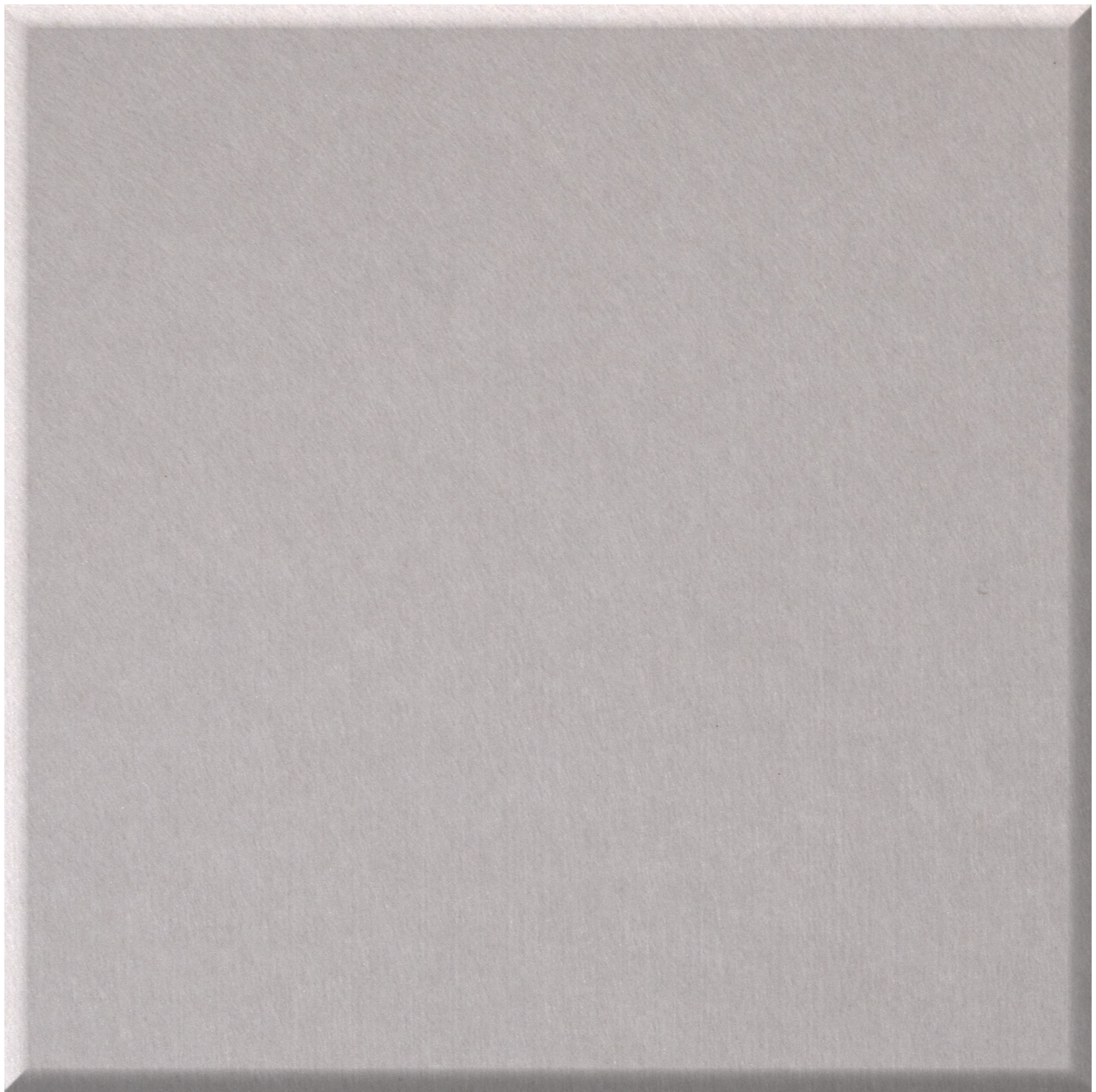 Light gray square tile with beveled edges and matte finish.