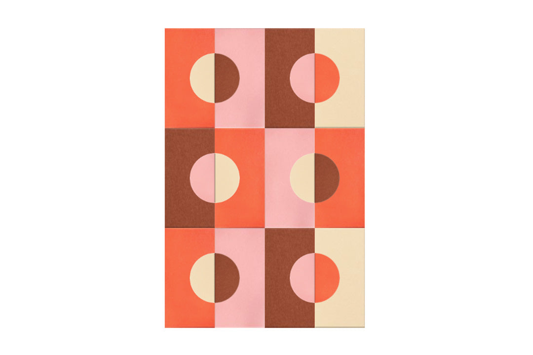 Multicolor 70s Felt Right design made from sound-dampening acoustic felt panels