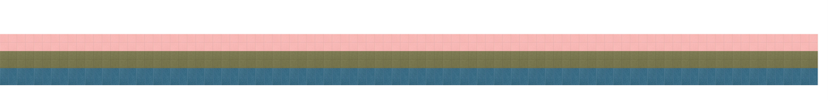 Horizontal striped ribbon with pink, teal, and blue color bands in gradient effect.