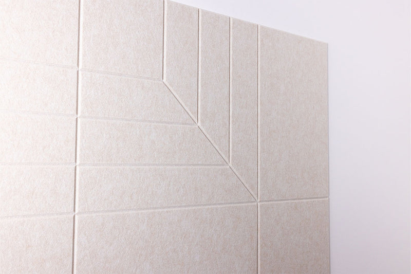 close up engraved latte felt right tile
