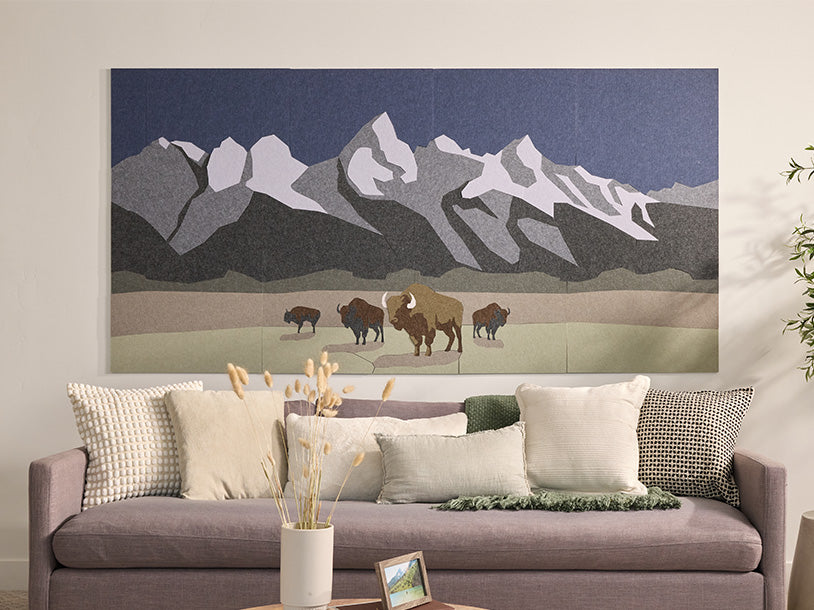 Felt art of Grand Tetons National Park