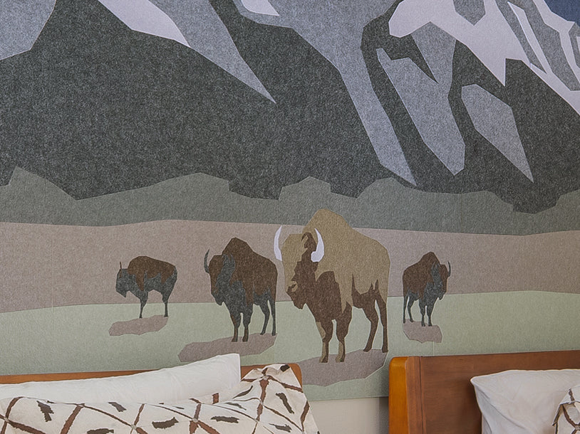 Felt art of Grand Tetons National Park