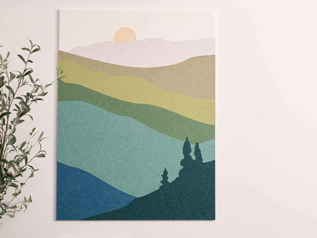 Straight shot of Great Smoky Mountains felt design