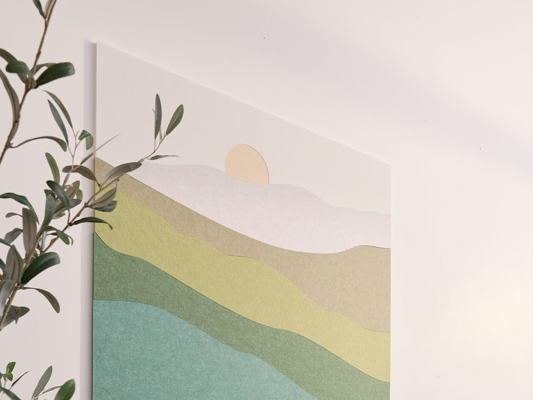 Angled shot of Great Smoky Mountains felt design