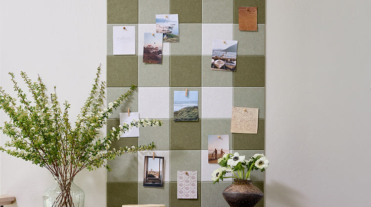 Green Gingham Pinboard