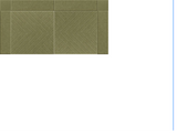 Olive green tile with herringbone pattern center panel and solid border strips.