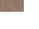 Beige ceramic tiles with herringbone pattern center and plain border tiles.