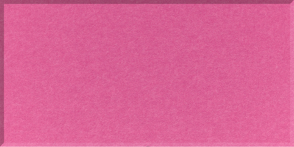 Hot Pink rectangle felt tile in the halflap design.