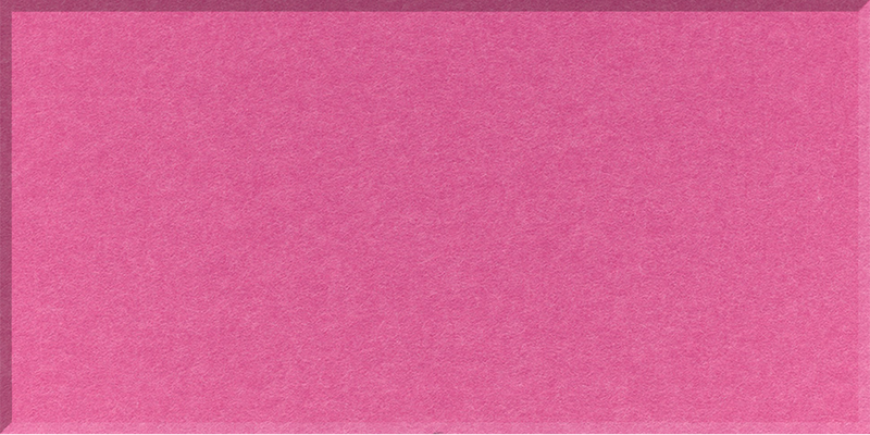 Hot Pink rectangle felt tile in the halflap design.