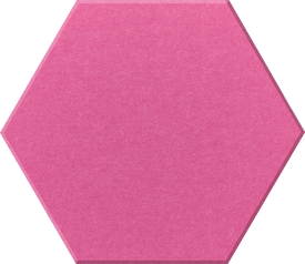 Hot Pink felt tile in a hexagon shape