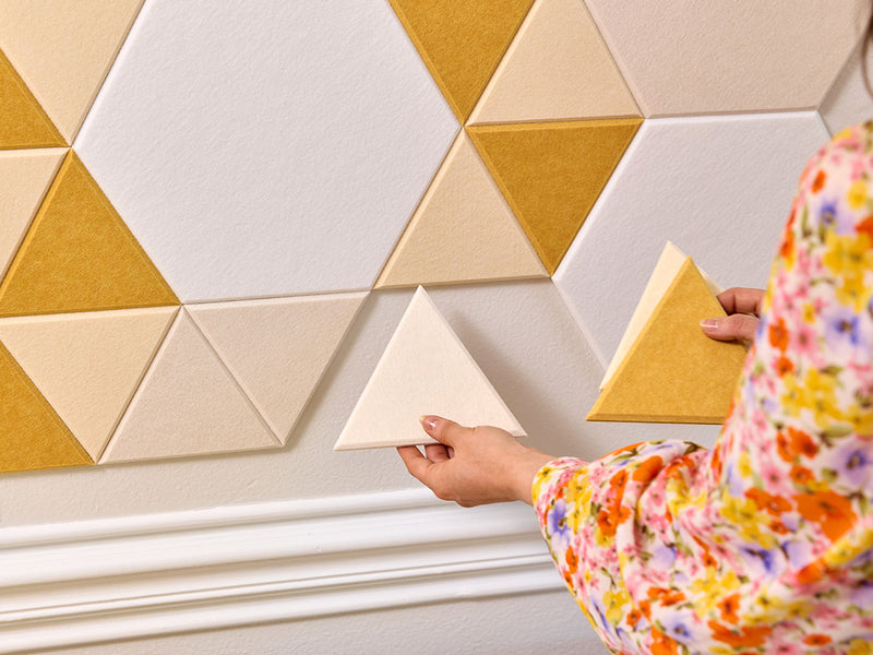 Acoustic yellow wall art