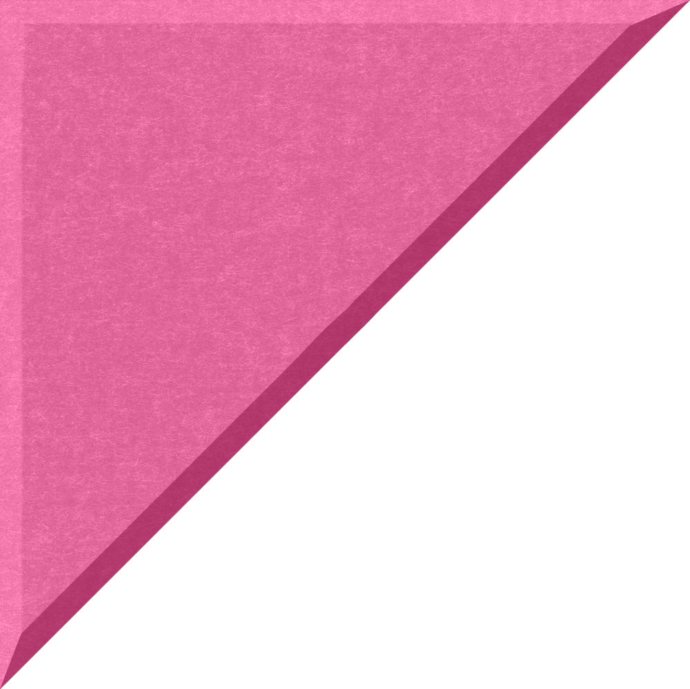 Small 90 degree triangle in Hot Pink