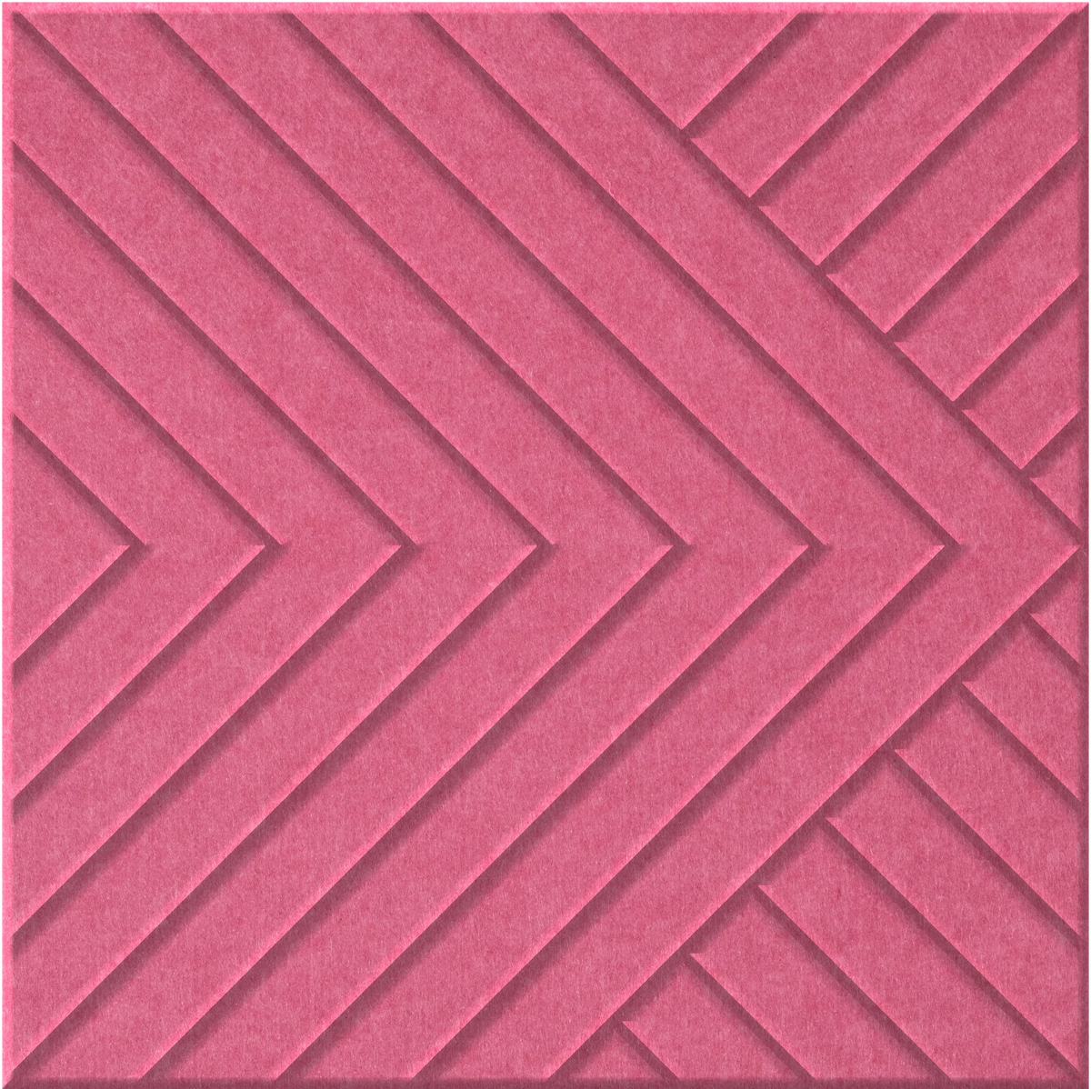 Hot Pink 9mm Engraved Converge felt sample with chevron grooves