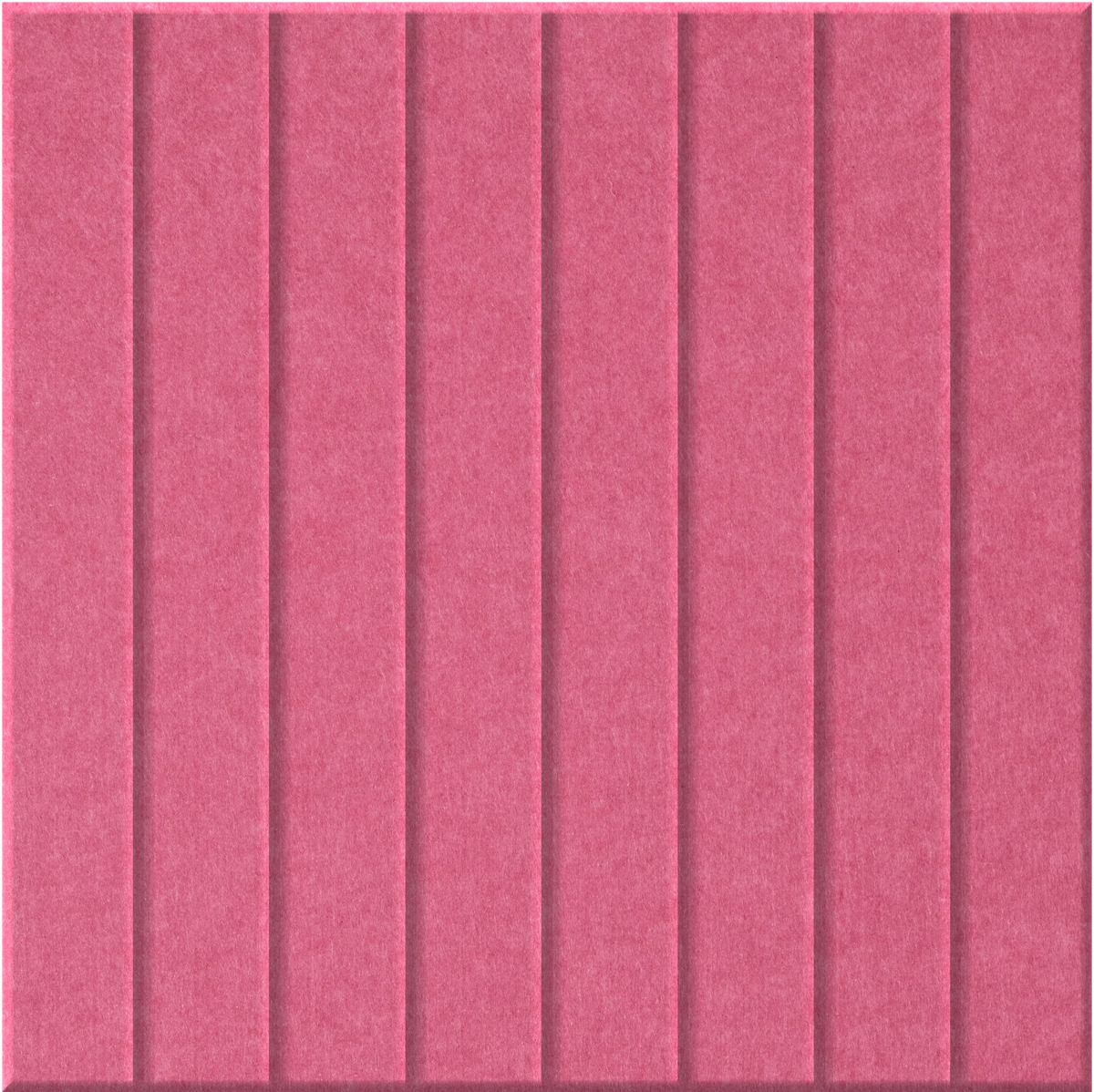 Hot Pink 9mm Engraved Parallel felt sample with straight vertical grooves