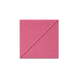 A square pink textured material swatch with a diagonal seam, centered on a plain white background.