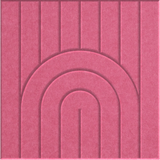 Hot Pink 9mm Engraved Zen felt sample with nested arch grooves