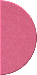 Hot Pink Half Circle