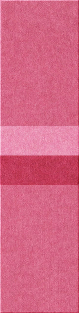 Four rectangular tiles in varying shades of pink, arranged vertically with white dividing lines between them.