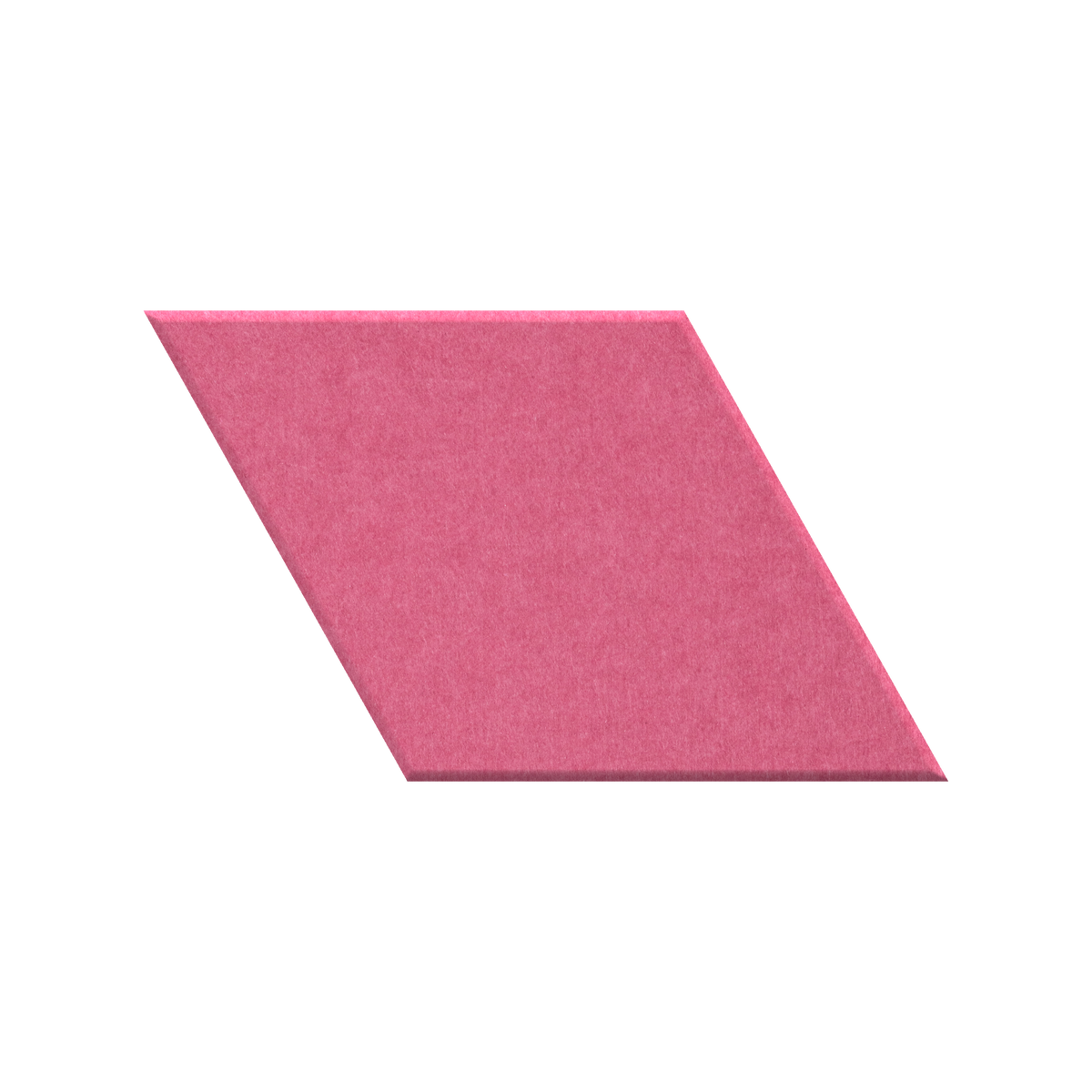 A pink textured parallelogram tile or swatch shown on a plain white background.