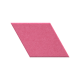 A pink textured parallelogram tile or swatch shown on a plain white background.