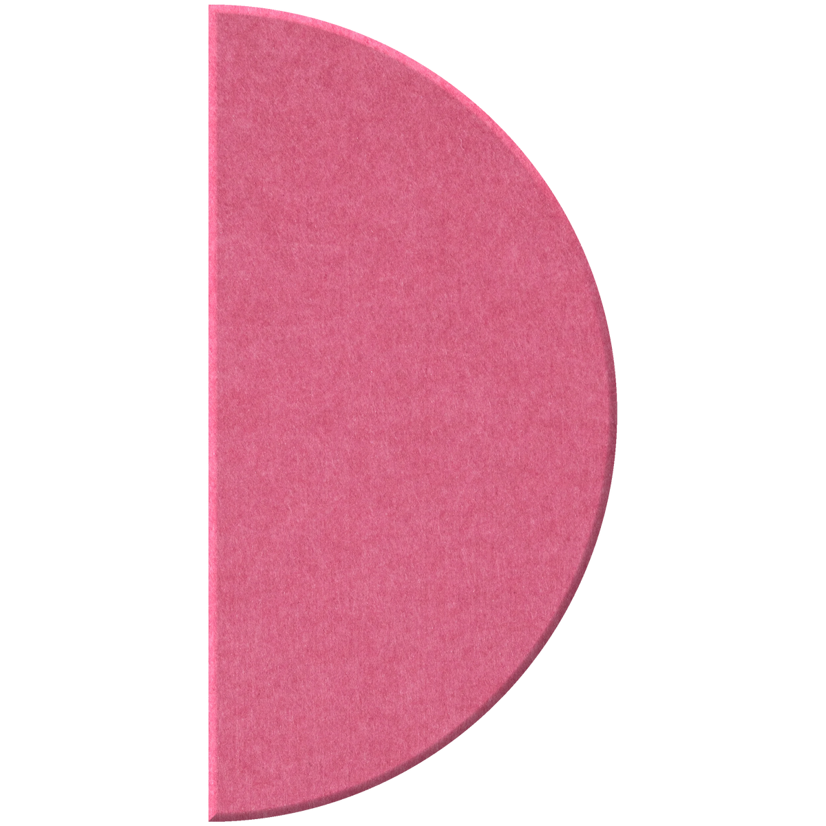 A semi-circular gray felt or fabric sample with a textured surface, shown against a plain white background.