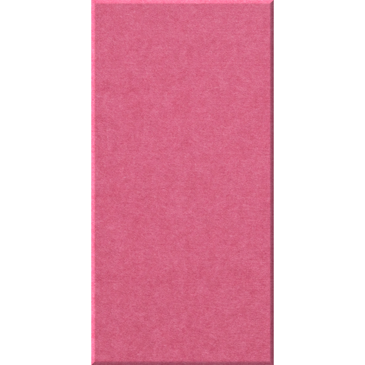 A vertical rectangular swatch of textured pink material centered on a white background.