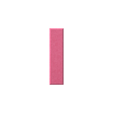 A single vertical rectangular swatch of textured pink material centered on a plain white background.