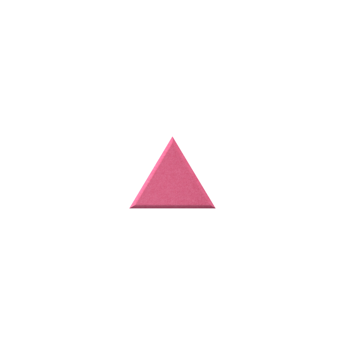 Hot Pink triangle on a white background.