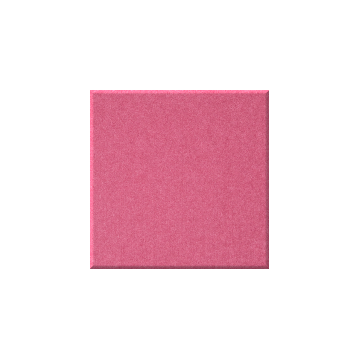 A square pink textured sample centered on a plain white background, with subtle shading along the edges.