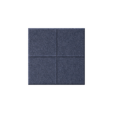 A square single-panel acoustic foam wall panel set in a dark navy blue felt material, shown against a plain white background.