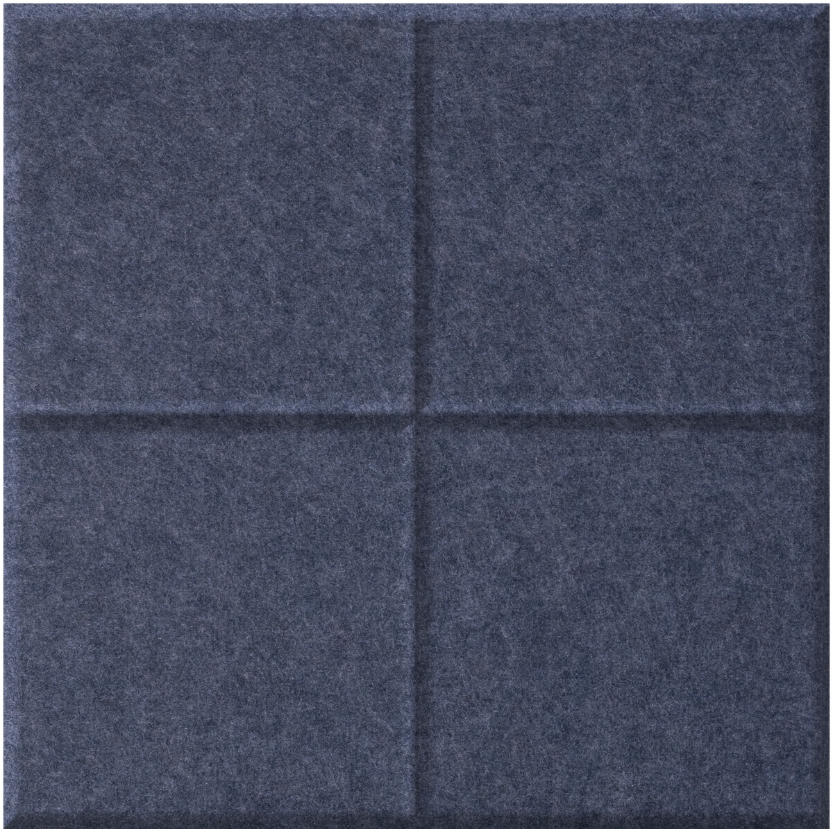 Dark blue tile divided into four equal squares by raised grid lines.