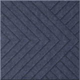 Indigo 9mm Engraved Converge felt sample with chevron grooves