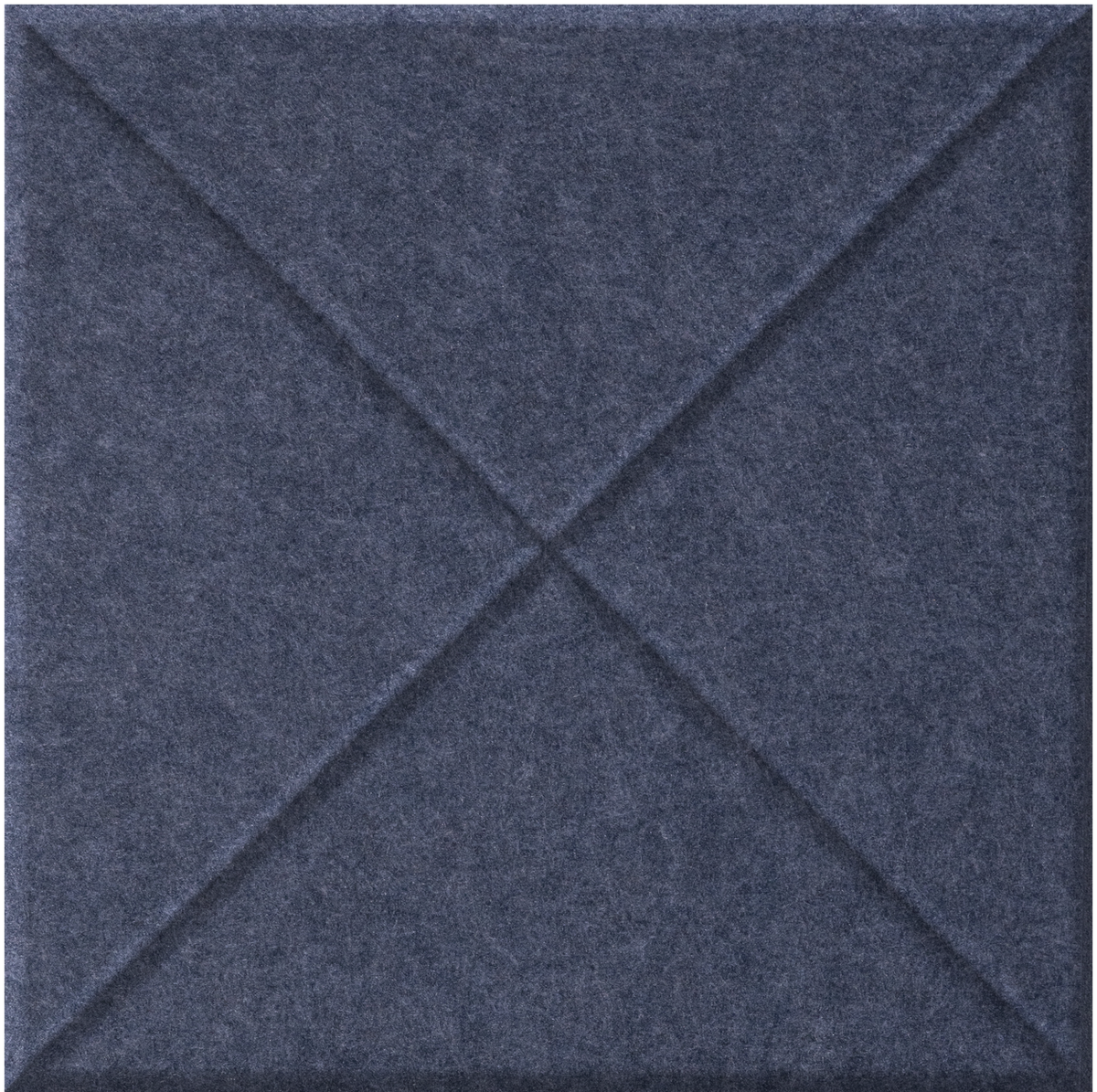 Dark blue tile with raised cross pattern dividing surface into four sections.