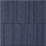 Indigo 9mm Engraved Offset felt sample with staggered vertical grooves