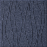 Indigo 9mm Engraved River felt sample with wavy vertical grooves