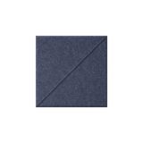 A square fabric sample in a dark navy blue color, folded diagonally to show its texture, centered on a plain white background.