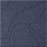 Indigo 9mm Engraved Topo felt sample with flowing topographic line grooves