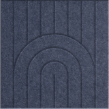 Indigo 9mm Engraved Zen felt sample with nested arch grooves