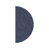 A dark slate blue-gray felt semicircle panel, shown against a solid white background.