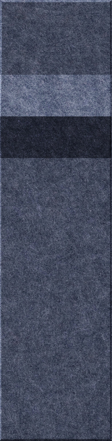 Vertical strip of rectangular tiles in varying shades of gray and black with textured surfaces.