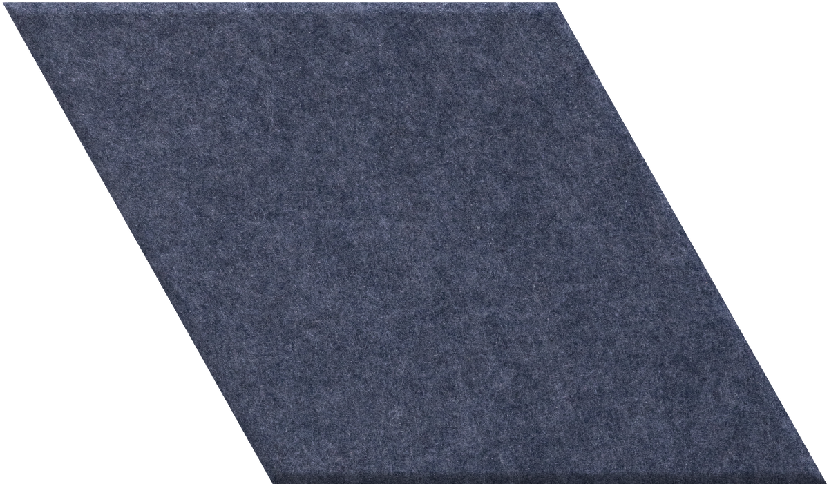 Dark blue diamond-shaped tile with matte textured surface.