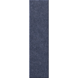 A long, narrow rectangular sample of dark heathered blue-gray fabric or material shown vertically on a plain white background.