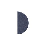 A dark slate blue-gray felt letter 'D' cutout, likely for a doorbell or buzzer, shown against a solid white background.