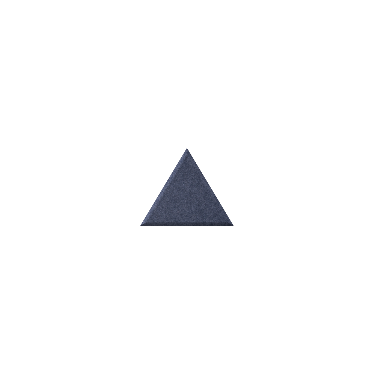 dark blue triangle on a white background.