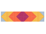 Colorful geometric pattern on a white background